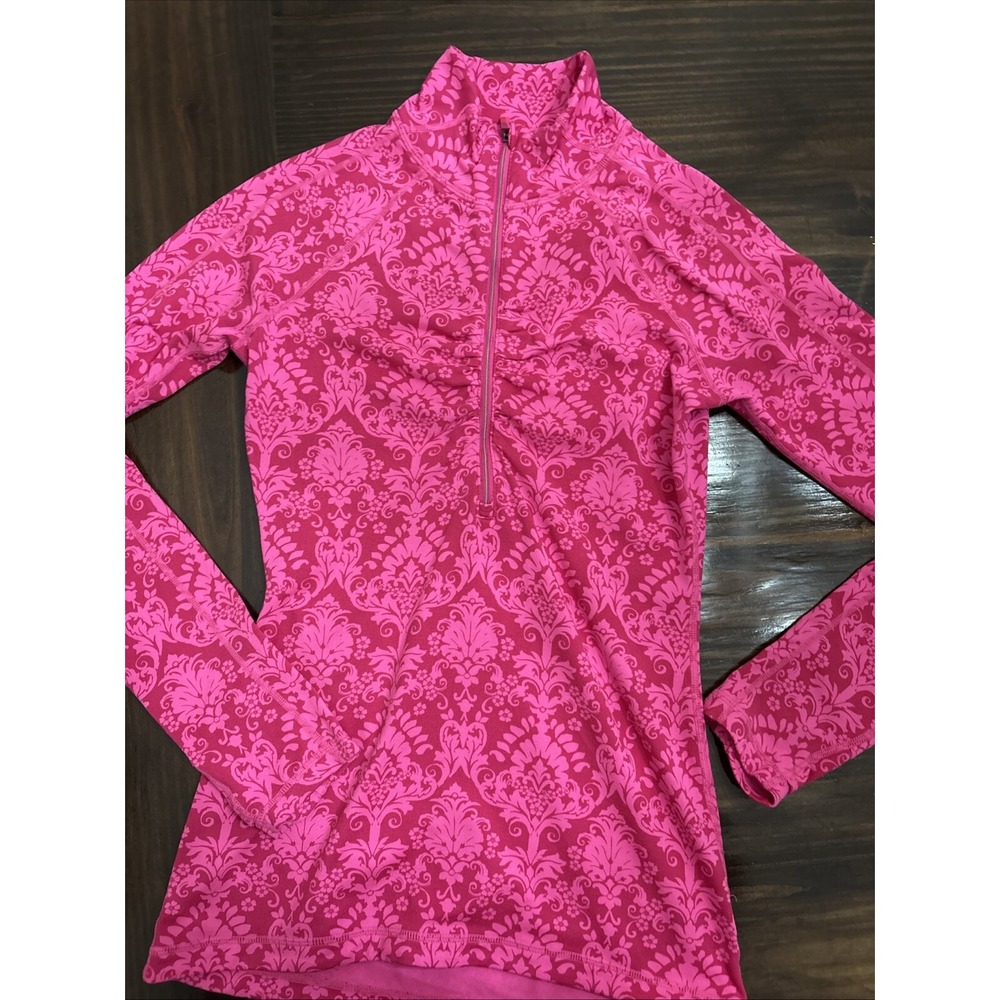 Athleta 1/4 zip Pullover XXS Vibrant Pink